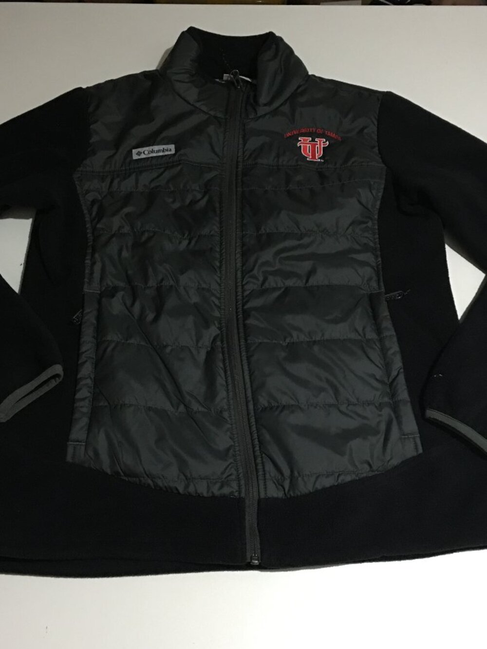 University Of Tampa Spartans Columbia Womens Large Jacket Omni-Heat Black Gray